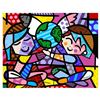 Romero Britto "New Children Of The World" Hand Signed Giclee on Canvas; Authenti