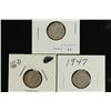 Image 1 : 1946,46-D & 47 SILVER ROOSEVELT DIMES