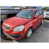 Image 1 : 2006 KIA RIO5, 4DR SW, ORANGE, VIN # KNADE163066098718