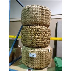 3 GRAPEVINE HAND-WOVEN WATERPROOF PLANTERS