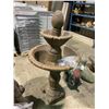 Image 2 : CONCRETE 2-TIER WATER FOUNTAIN /W PUMP 57"H