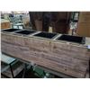 Image 2 : 2 RUSTIC LOOK PLANTER BOXES & 2 RUSTIC MANTEL SHELVES