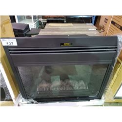 BLACK FINISH ELECTRIC FIREPLACE INSERT 36" X 33"