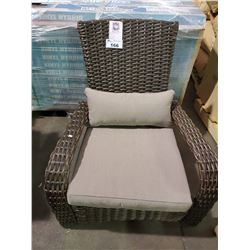 DARK BROWN MUSKOKA CHAIR WITH LUMBAR