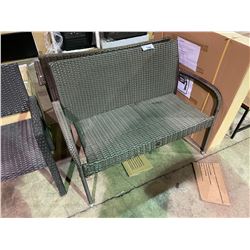 LIGHT BROWN JACKIE KD WICKER BENCH (48"W)