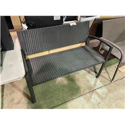 DARK BROWN JACKIE KD WICKER BENCH (48"W)