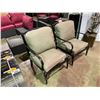 Image 2 : 2 OUTDOOR PATIO CHAIRS & CUSHIONS