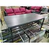 Image 1 : WOOD/METAL COFFEE TABLE (39.25"L X 19.5"W X 17.75"H)