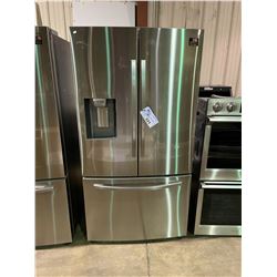 SAMSUNG STAINLESS STEEL FRENCH DOOR FRIDGE, WITH ROLL OUT FREEZER, WATER AND ICE DISPENSER