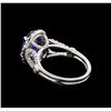 Image 3 : 3.96 ctw Tanzanite and Diamond Ring - 14KT White Gold