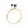 Image 4 : 1.24 ctw Sapphire and Diamond Ring - 14KT Rose Gold