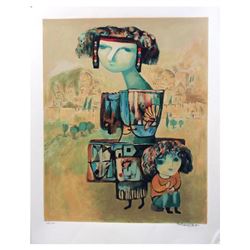 Gregory Kohelet, "Motherhood" Hand Signed Limited Edition Serigraph with Letter