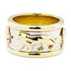 Image 2 : Inlaid Panther Motif Ring - 14KT Yellow and White Gold