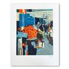 Image 1 : Claude Fauchere, "The Fruit Market" Hand Signed Limited Edition Serigraph on Pap