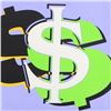Image 2 : Steve Kaufman (1960-2010), "Dollar Sign" Limited Edition Hand Pulled Silkscreen