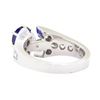Image 3 : 2.55 ctw Sapphire And Diamond Ring - 14KT White Gold