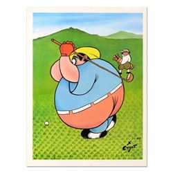 Xavier Cugat (1900-1990), "Fat Golfer" Limited Edition Lithograph, Numbered and