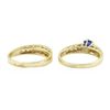 Image 3 : 1.29 ctw Blue Sapphire and Diamond Ring Set - 14KT Yellow Gold