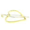 Image 3 : 18kt Yellow and White Gold 0.05 ctw Round Diamond Open Heart and Marquise Pendan