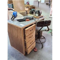 Desk, chair and Tools A