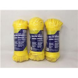 Yellow Braided Rope (3 x 100ft)