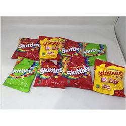 Lot of Assorted Skittles and Starburst Candy