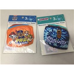 Lot of Kids Graphic Face Masks (2 x 3)