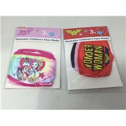Lot of Kids Graphic Face Masks (2 x 3)