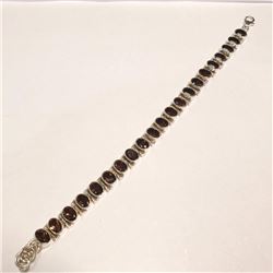 Silver Smokey Quartz Bracelet (~length 7.5"inches), Suggested Retail Value $400 (Estimated Selling P