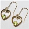 Image 1 : 14K Yellow Gold Peridot Earrings, Made in Canada, Suggested Retail Value $140