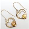 Image 1 : 14K Yellow Gold Citrine Earrings, Made in Canada, Suggested Retail Value $140