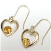 Image 3 : 14K Yellow Gold Citrine Earrings, Made in Canada, Suggested Retail Value $140
