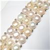 Image 2 : Silver Natural Pearl Multicolor,Freshwater Bracelet (~length 7"inches) (~weight 27g), Suggested Reta