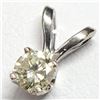 Image 2 : 14K White Gold Diamond(0.12ct) Colour(I), Clarity(Vs-2), Very Good Cut Pendant (~weight 0.21g), Appr