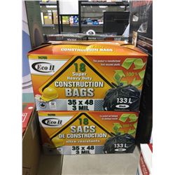 Eco II 18 Super Heavy Duty Construction Bags (133L) Lot of 2