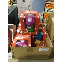 Case of 6 LED Push Mushroom Lights