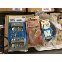 Patio Door Cylinder Lock, and Door Hinge Set