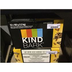 Case of Kind Bark Dark Chocolate Almond and Salted Caramel Snack (12 x 102g)