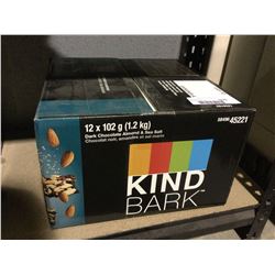 Case of Kind Bark Dark Chocolate Almond and Sea Salt Snack (12 x 102g)