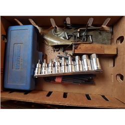 Lot of Allen Wrenches and 5mm-19mm Sockets