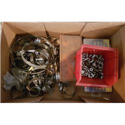 Box of Grease Nipples, Clamps, etc..