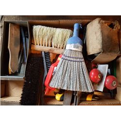 Tray of Files, Brushes, 2 Steering Wheel Knobs