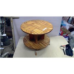 Vintage Wooden Table (Top: 23"x23" - Height 19")