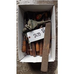 Lot of Wood Chisels & Files