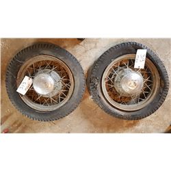 3  Model B Rims Tires Hubs Races