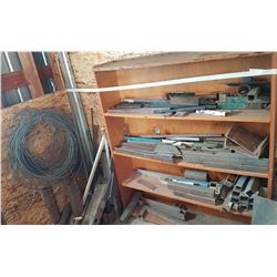 Lot of Scrap Iron C/W Wood Shelf