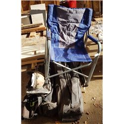 Camping Chairs & Helmet  & Folding Cot