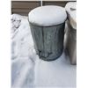 Image 2 : Plastic Bin & 2 Metal Garbage Cans