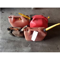 4 Gas Cans ( Various Size)