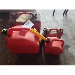 4 Gas Cans ( Various Size)